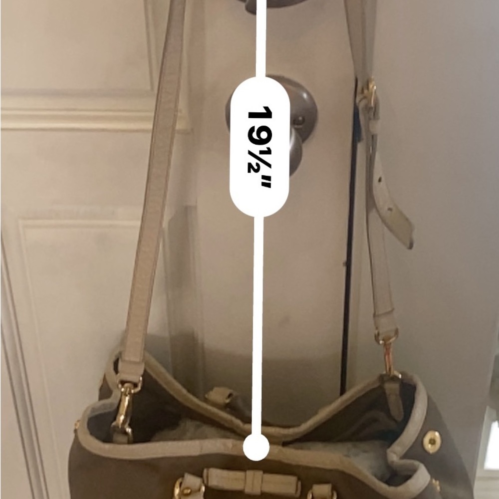 AUTHENTIC PRADA logo convertible tote canvas with leather medium - Picture 15 of 16